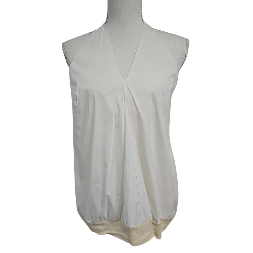 3.1 Phillip Lim V-Neck Sleeveless White‎ Top Lightweight Women's Size 6